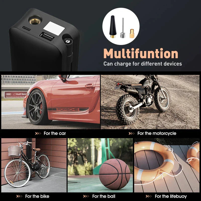 Rechargeable Battery-Powered Tire Inflator