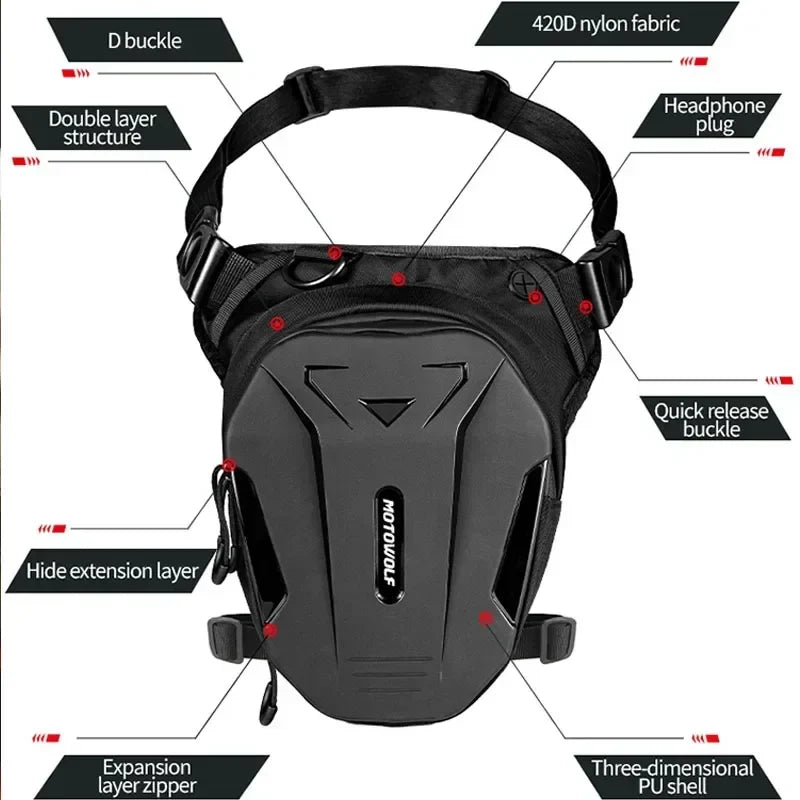 Motorcycle shell leg Bag